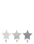 Krokar Stjärna Grå Home Kids Decor Decoration Accessories-details Silv...
