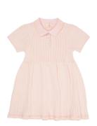 Rib Polo Knitted Dress Dresses & Skirts Dresses Casual Dresses Short-s...