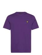 Plain T-Shirt Tops T-Kortærmet Skjorte Purple Lyle & Scott