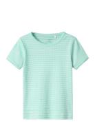 Nmffikatie Ss Slim Top Tops T-Kortærmet Skjorte Blue Name It