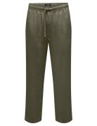 Onssinus Loose Visc Lin 0075 Pnt Cs Bottoms Trousers Casual Green ONLY...