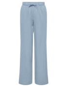Carcaro Mw Linen Bl Pull-Up Pant Tlr Bottoms Trousers Linen Trousers B...