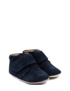 Beginners™ Velcro Season Slippers Hjemmesko Navy Pom Pom