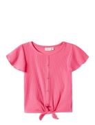 Nmffsand Ss Short Top Tops T-Kortærmet Skjorte Pink Name It