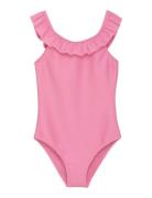 Swimsuit Solid Badedragt Badetøj Pink Creamie