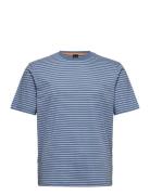 Talesstripe Tops T-Kortærmet Skjorte Blue BOSS