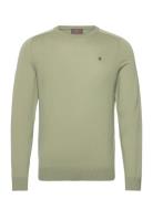Merino Ck Designers Knitwear Round Necks Green Morris