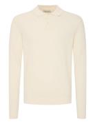 Cfnolan Ls Ribbed Polo Knit Tops Knitwear Long Sleeve Knitted Polos Cr...