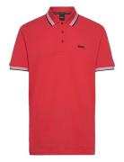 Paddy Sport Polos Short-sleeved Red BOSS