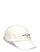 5 Panel Flp Twill Cap Designers Headwear Caps Cream Fred Perry