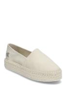 Flatform Esdparille Mg/Hdw Espadrillos Flade Sandal White Calvin Klein