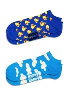 2-Pack Rubber Duck Low Sock Ankelstrømper Korte Strømper Blue Happy So...