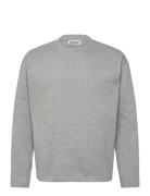 Boxy Long Sleeve Tops T-Langærmet Skjorte Grey Weekday