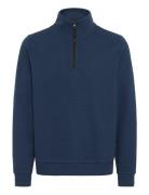 Bhbai Sweatshirt Tops Knitwear Half Zip Jumpers Navy Blend