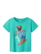 Nmmfrolle Ss Top Box Tops T-Kortærmet Skjorte Blue Name It