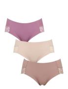 Seamless Tai W Lace 3-Pack Trusser, Tanga Briefs Multi/patterned Missy...