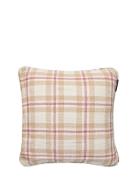 Checked Organic Heavy Cotton Pillow Cover Home Textiles Bedtextiles Pi...