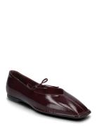 Sway Black Leather Ballet Flats Ballerinasko Ballerinaer Burgundy ALOH...