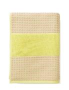 Check Towel 50X100 Cm Yellow/Pink Home Textiles Bathroom Textiles Towe...