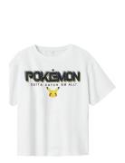 Nkmmat Pokemon Nreg Ss Top Box Sky Tops T-Kortærmet Skjorte White Name...