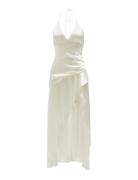 Sorella Halter Dress Knælang Kjole White Bardot