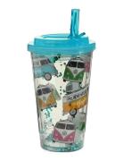 Moomin Double Walled Cup & Straw Home Meal Time Multi/patterned Puckat...