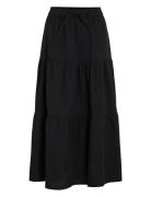 Vilania Rw Ankle Skirt Skirts Knee-length & Midi Skirts Black Vila