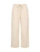 Sc-Cissie Bottoms Trousers Wide Leg Cream Soyaconcept