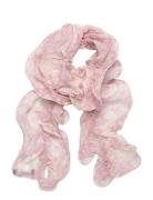 Floral Ruffled Scarf Accessories Scarves Lightweight Scarves Pink Laur...