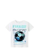 Nkmadian Fifae Ss Top Box Vde Tops T-Kortærmet Skjorte White Name It