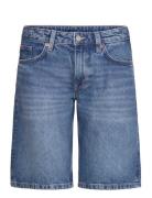 Imoo Low-Rise Wide Leg Denim Shorts Bottoms Shorts Denim Shorts Blue M...