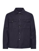 Reg Cot/Linen Overshirt Designers Overshirts Navy GANT