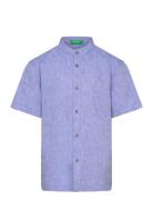 Shirt Tops Shirts Short-sleeved Shirts Blue United Colors Of Benetton