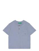 T-Shirt Tops T-Kortærmet Skjorte Blue United Colors Of Benetton