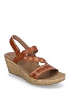 Women Beverlee Cherished Aura Sko Med Kilehæl Brown Skechers