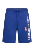 8-Inch Polo Sport Fleece Short Bottoms Shorts Casual Blue Polo Ralph L...