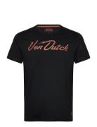 T-Shirt Jersey Print Blue Von Dutch Tops T-Kortærmet Skjorte Black Von...