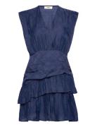 Cyana Knælang Kjole Navy SUNCOO Paris