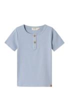 Nmmlalo Taj Ss Slim Top Lil Tops T-Kortærmet Skjorte Blue Lil'Atelier