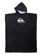 Hoody Towel Youth Home Bath Time Bath Poncho Black Quiksilver