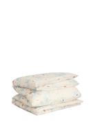 Floral Print Double Duvet Home Textiles Bedtextiles Duvet Covers Cream...