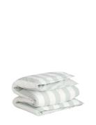 Percale Stripe Double Duvet Home Textiles Bedtextiles Duvet Covers Gre...