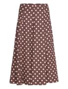 Flared Linen Skirt With Polka Dots Skirts Knee-length & Midi Skirts Br...