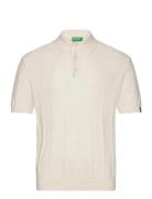 H/S Polo Shirt Tops Knitwear Short Sleeve Knitted Polos White United C...