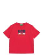 T-Shirt Tops T-Kortærmet Skjorte Red United Colors Of Benetton