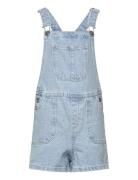 Short Denim Dungarees Bottoms Dungarees Blue Mango
