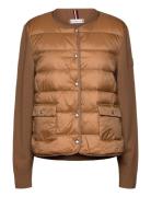 Ul Down Knit Mix Jkt Foret Jakke Beige Tommy Hilfiger