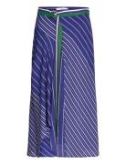 Striped Midi-Skirt With Belt Skirts Knee-length & Midi Skirts Blue Man...