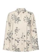 Mortara Shirt Tops Shirts Long-sleeved Beige Stylein