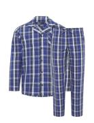 Pyjama Woven Pyjamas Nattøj Blue Jockey